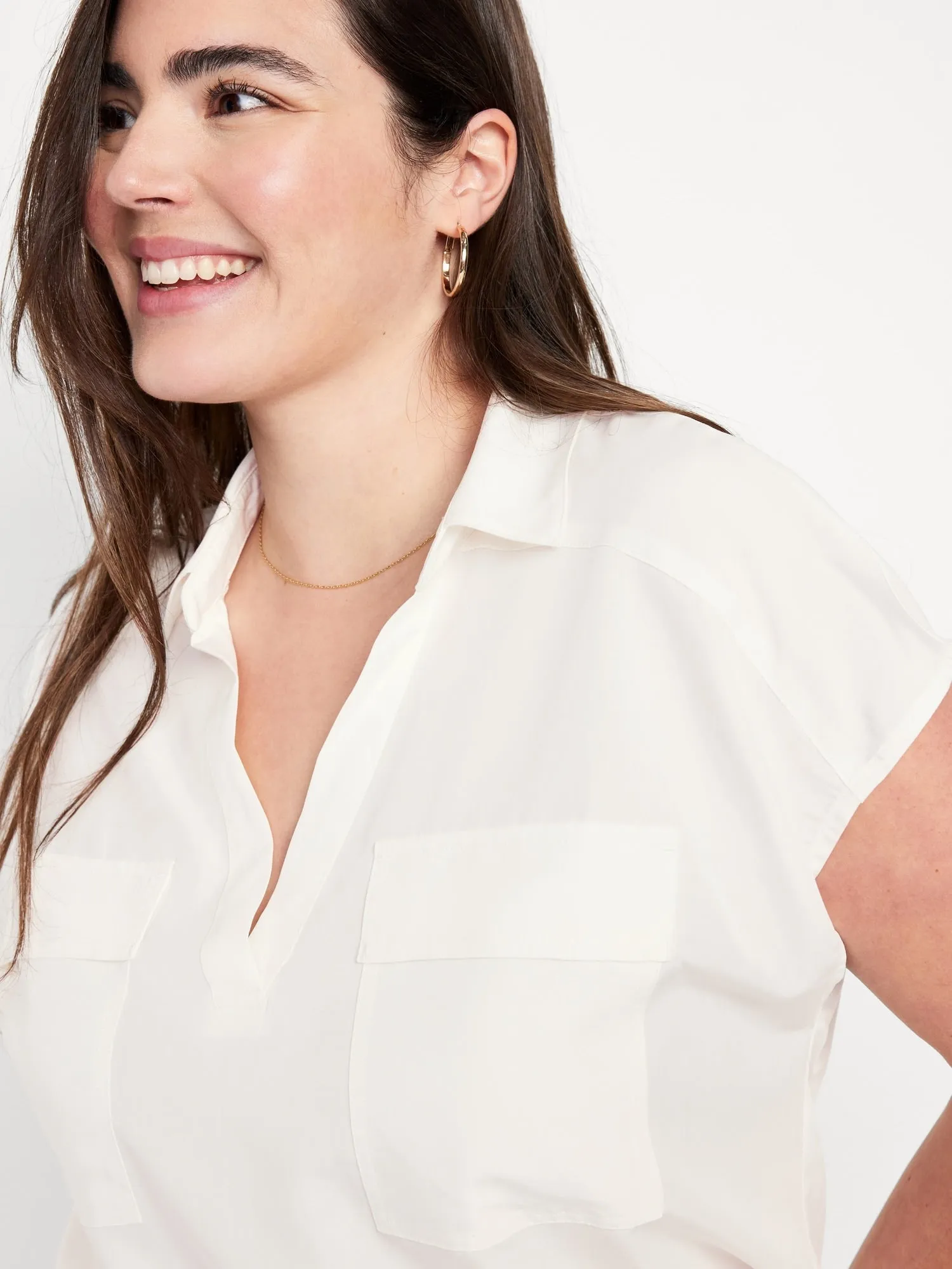 Dolman-Sleeve Utility Top for Women