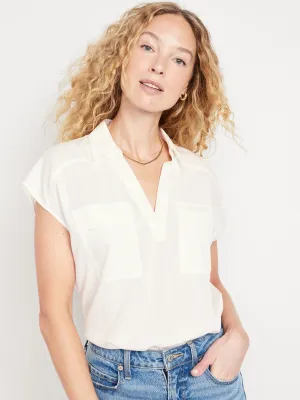 Dolman-Sleeve Utility Top for Women