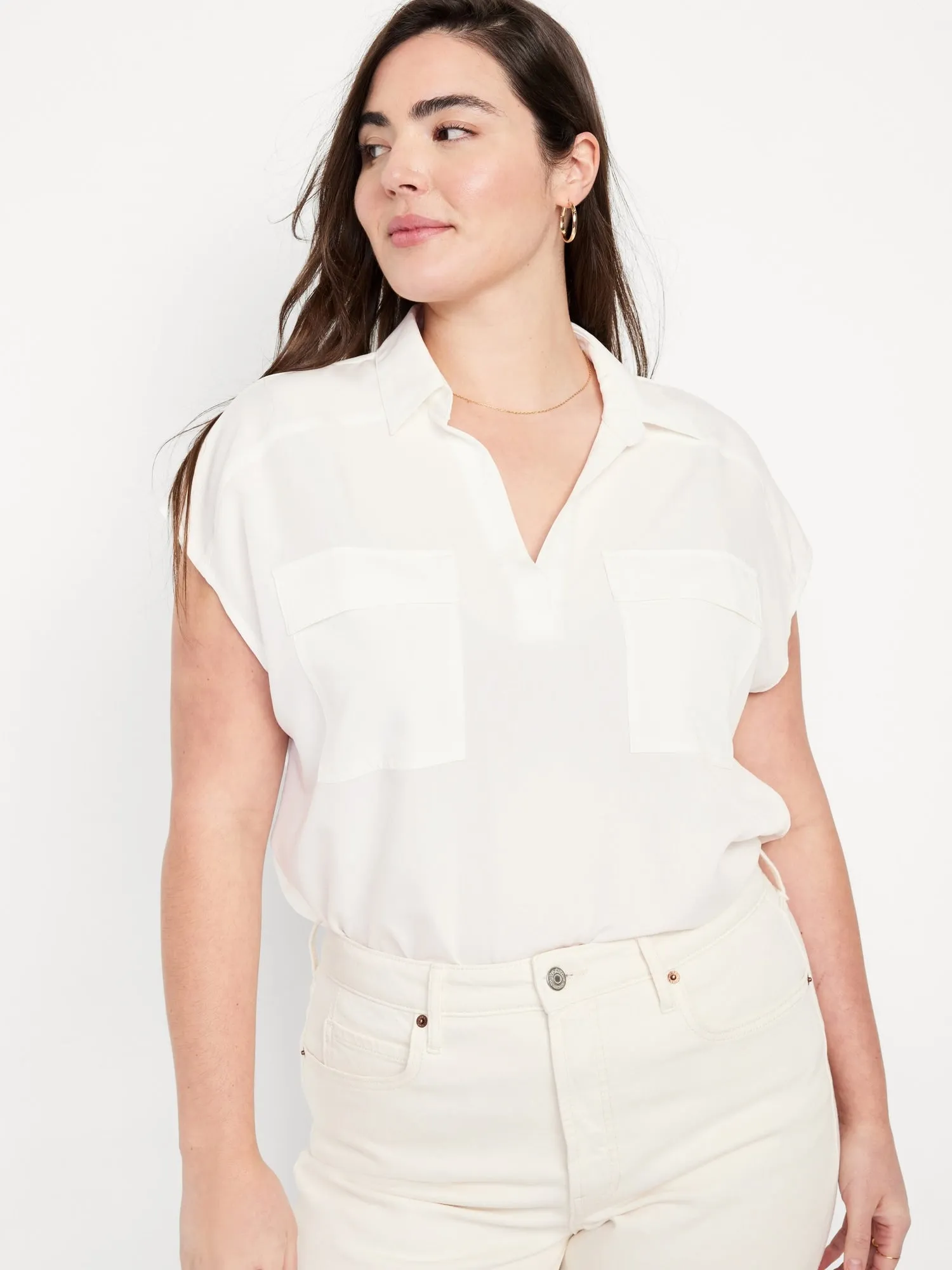 Dolman-Sleeve Utility Top for Women