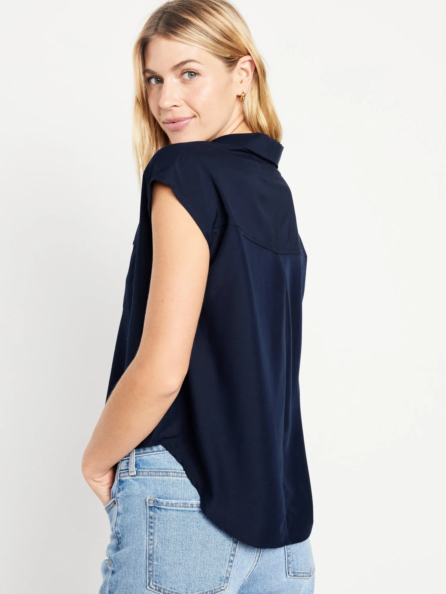 Dolman-Sleeve Utility Top for Women