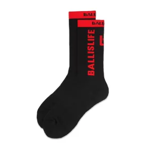 Elite Socks in Black/Red Ballislife