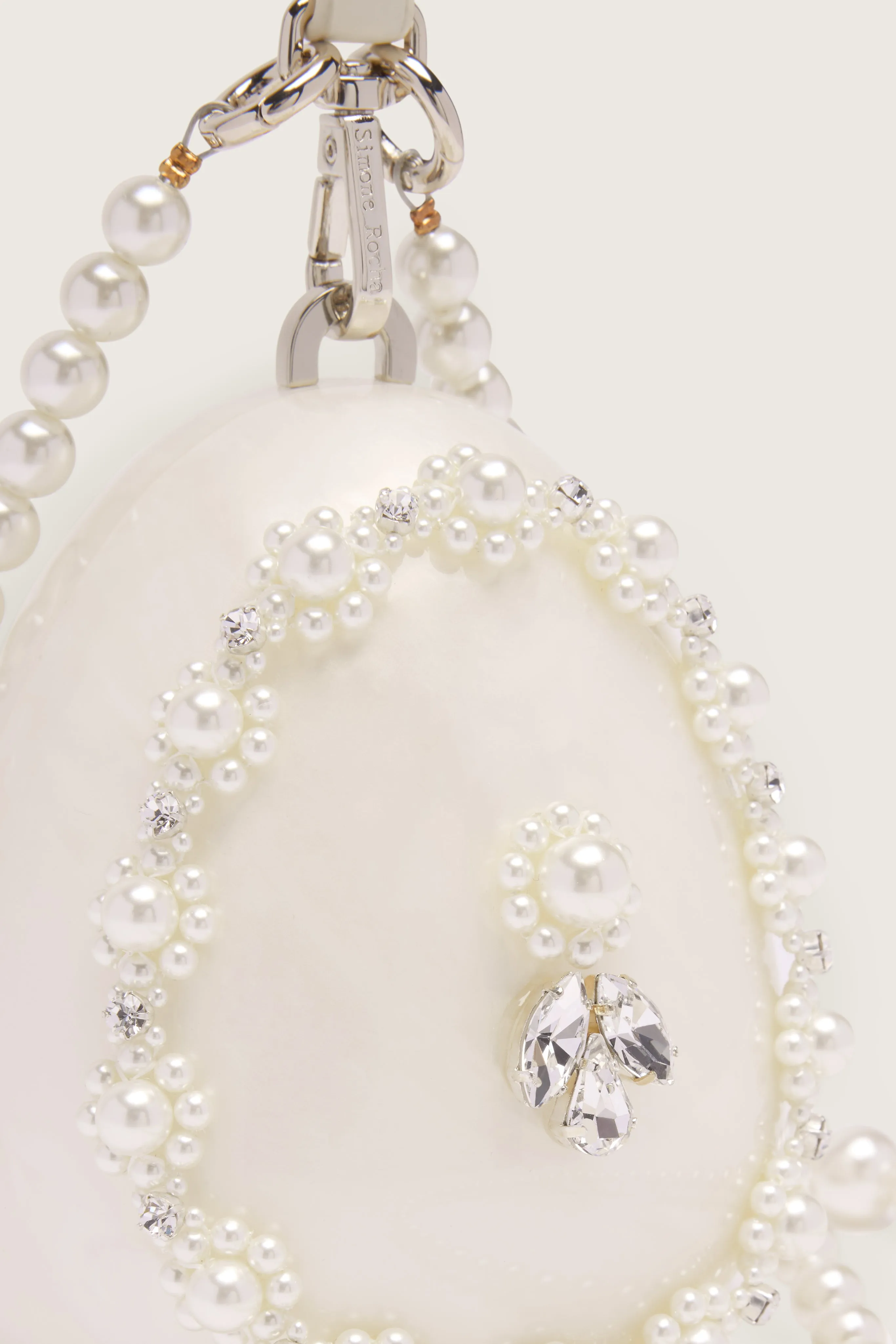 Embellished Micro Pearl Egg Bag