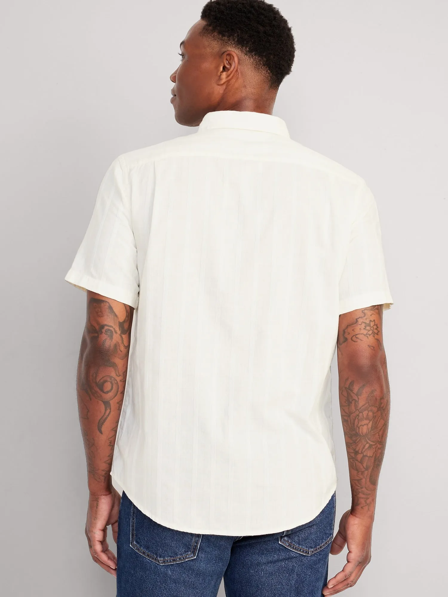 Everyday Short-Sleeve Dobby Shirt for Men