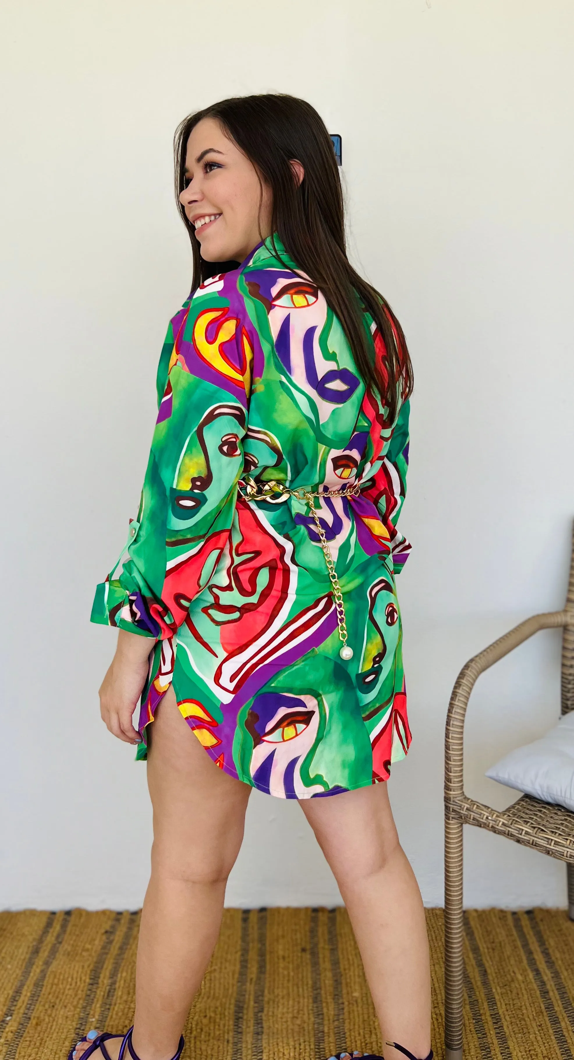 Face Mini Dress