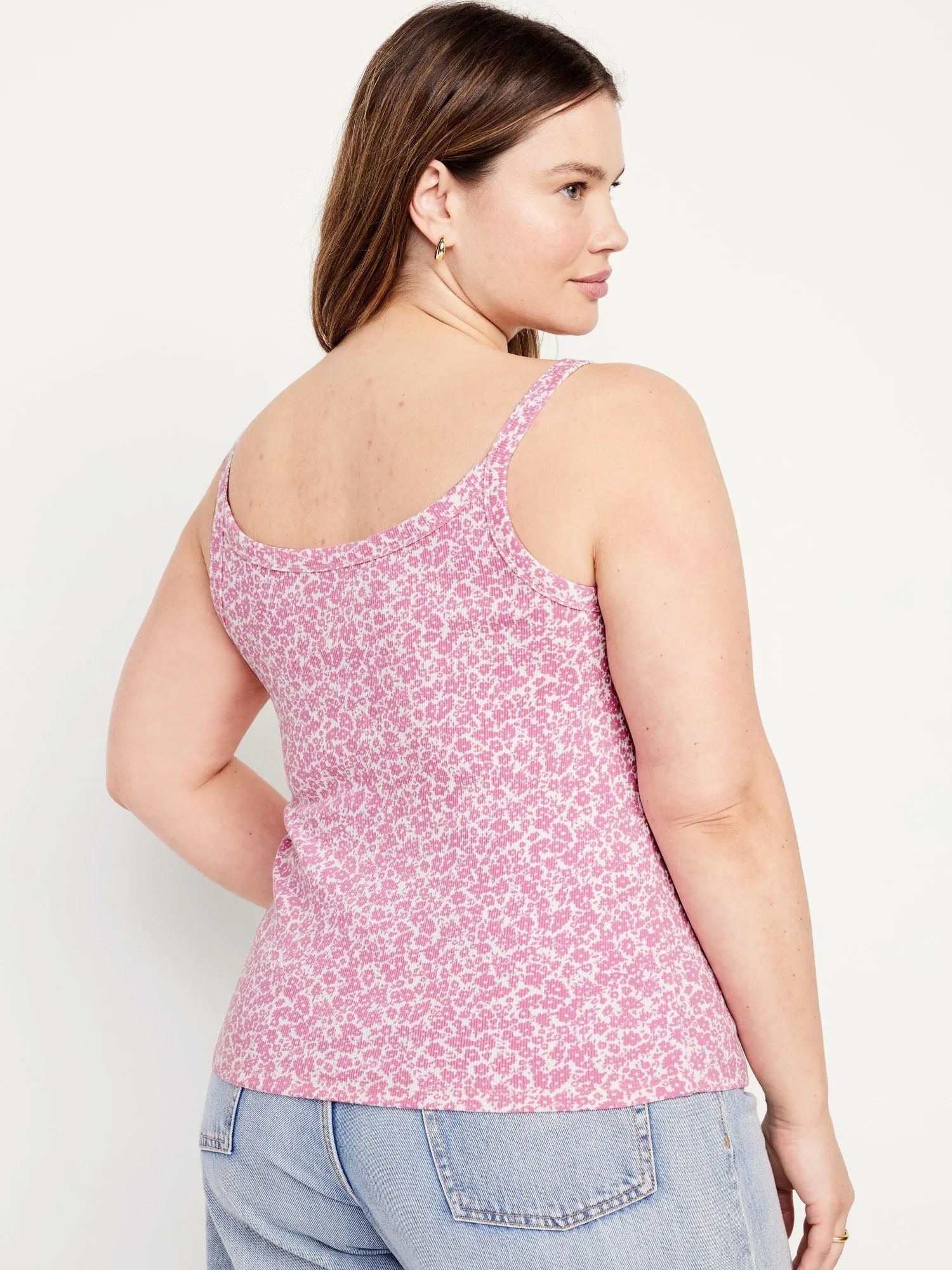 Fitted Rib-Knit Tank Top for Women