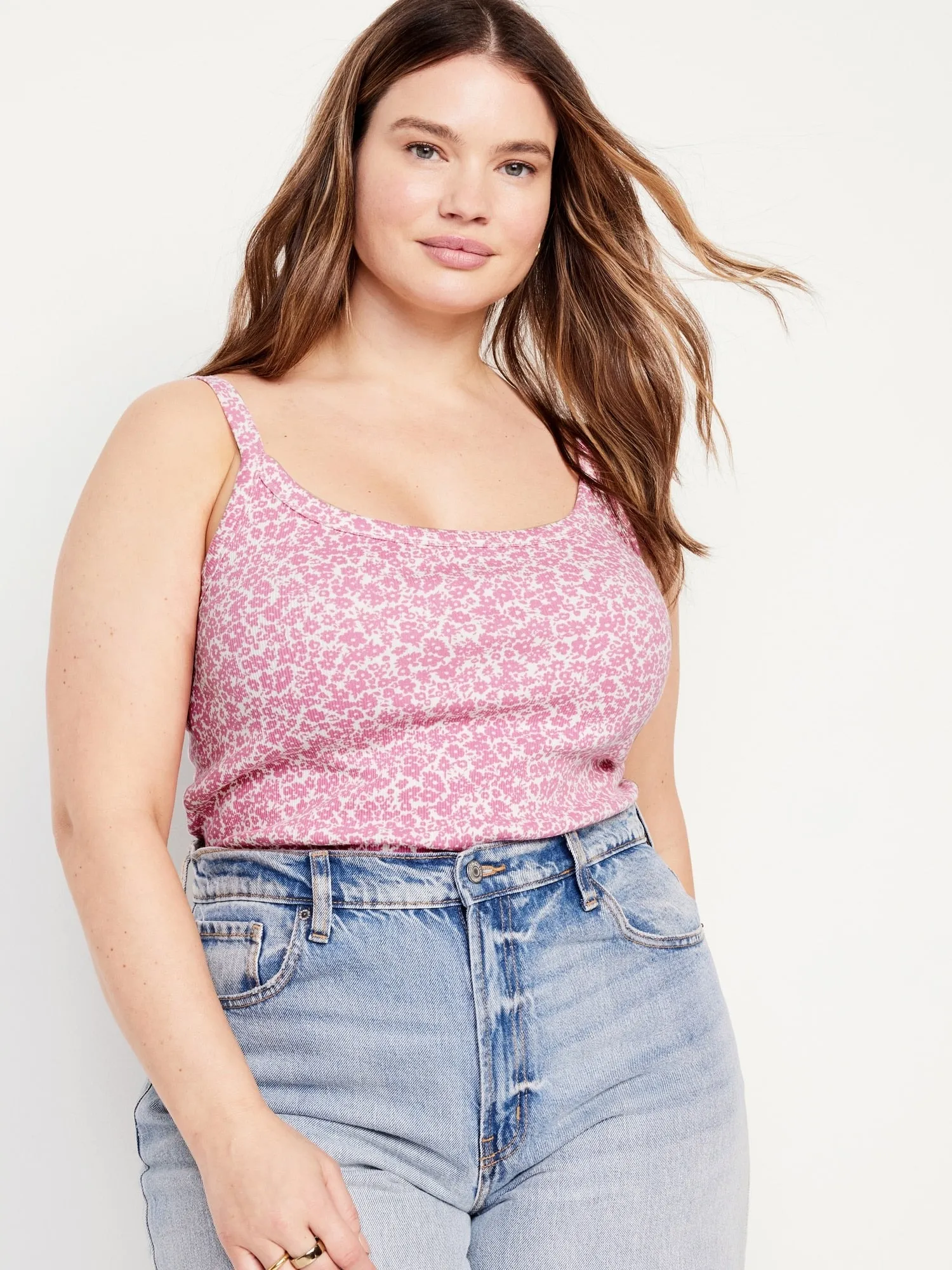 Fitted Rib-Knit Tank Top for Women