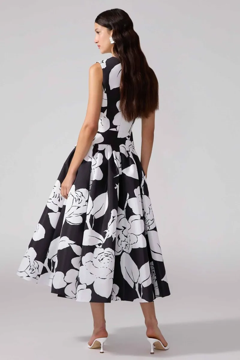Floral-Print Midi Dress