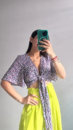 Floral Wrap Top