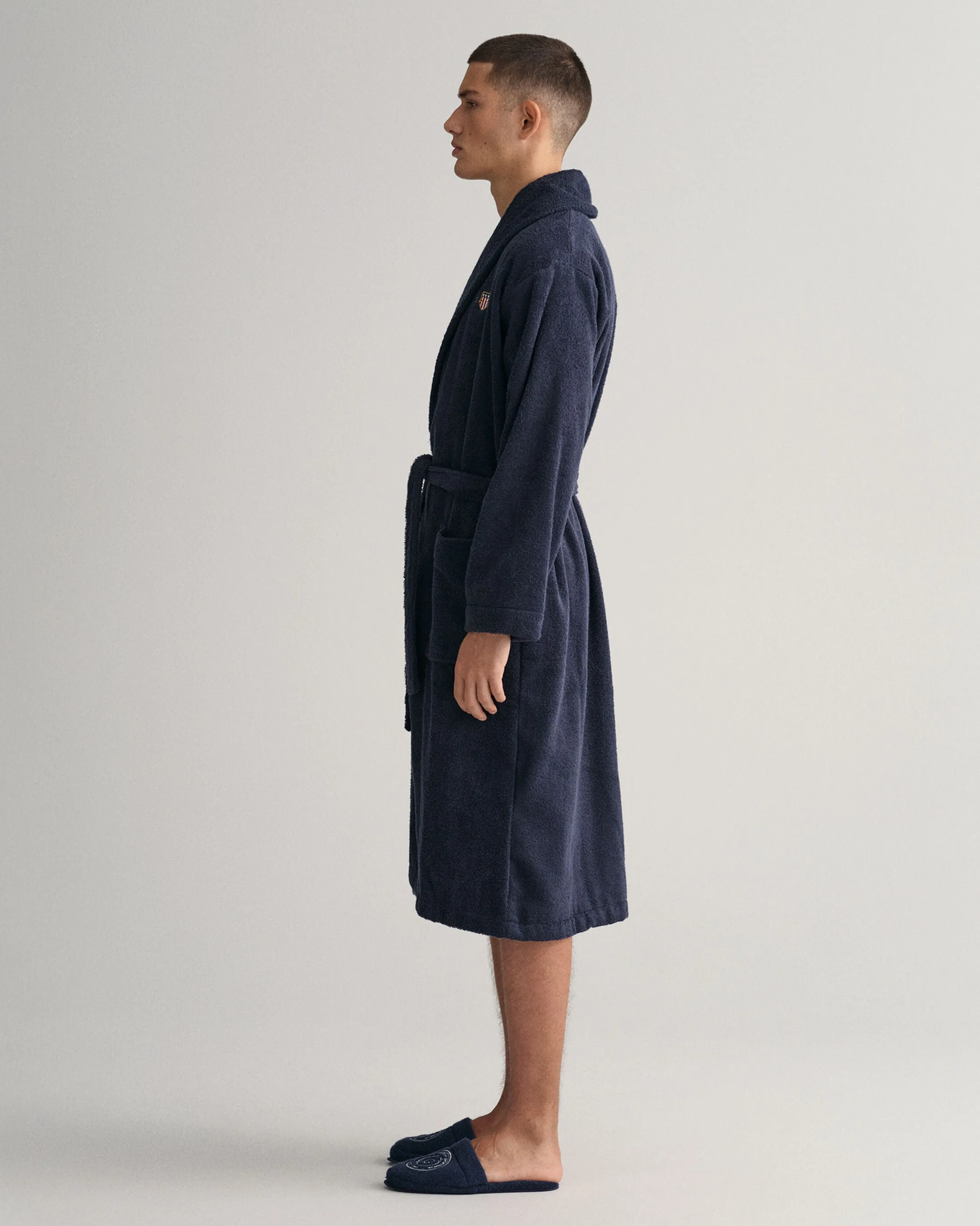GANT ARCHIVE SHIELD TERRY Unisex Bathrobe Evening Blue