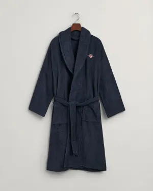 GANT ARCHIVE SHIELD TERRY Unisex Bathrobe Evening Blue