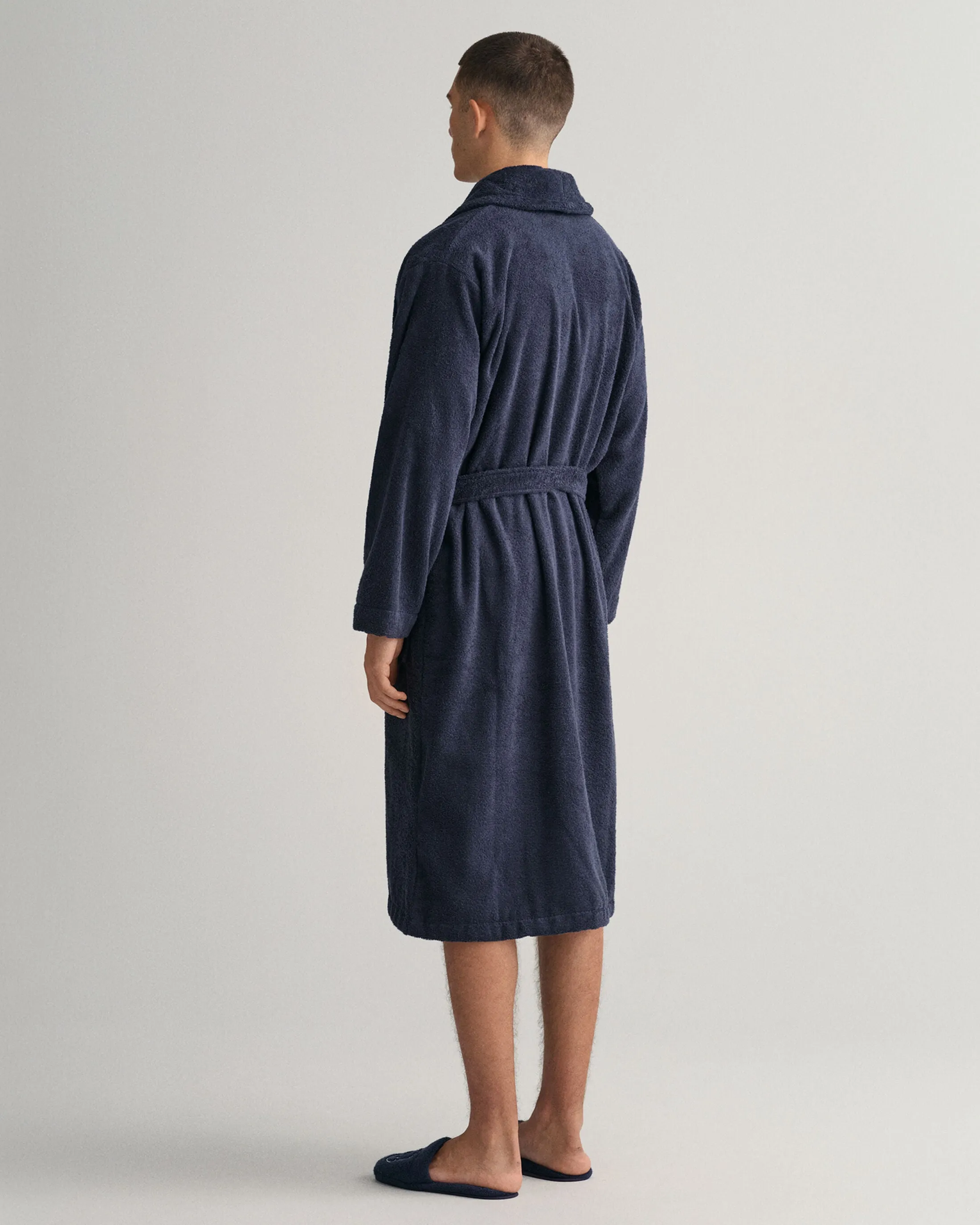 GANT ARCHIVE SHIELD TERRY Unisex Bathrobe Evening Blue