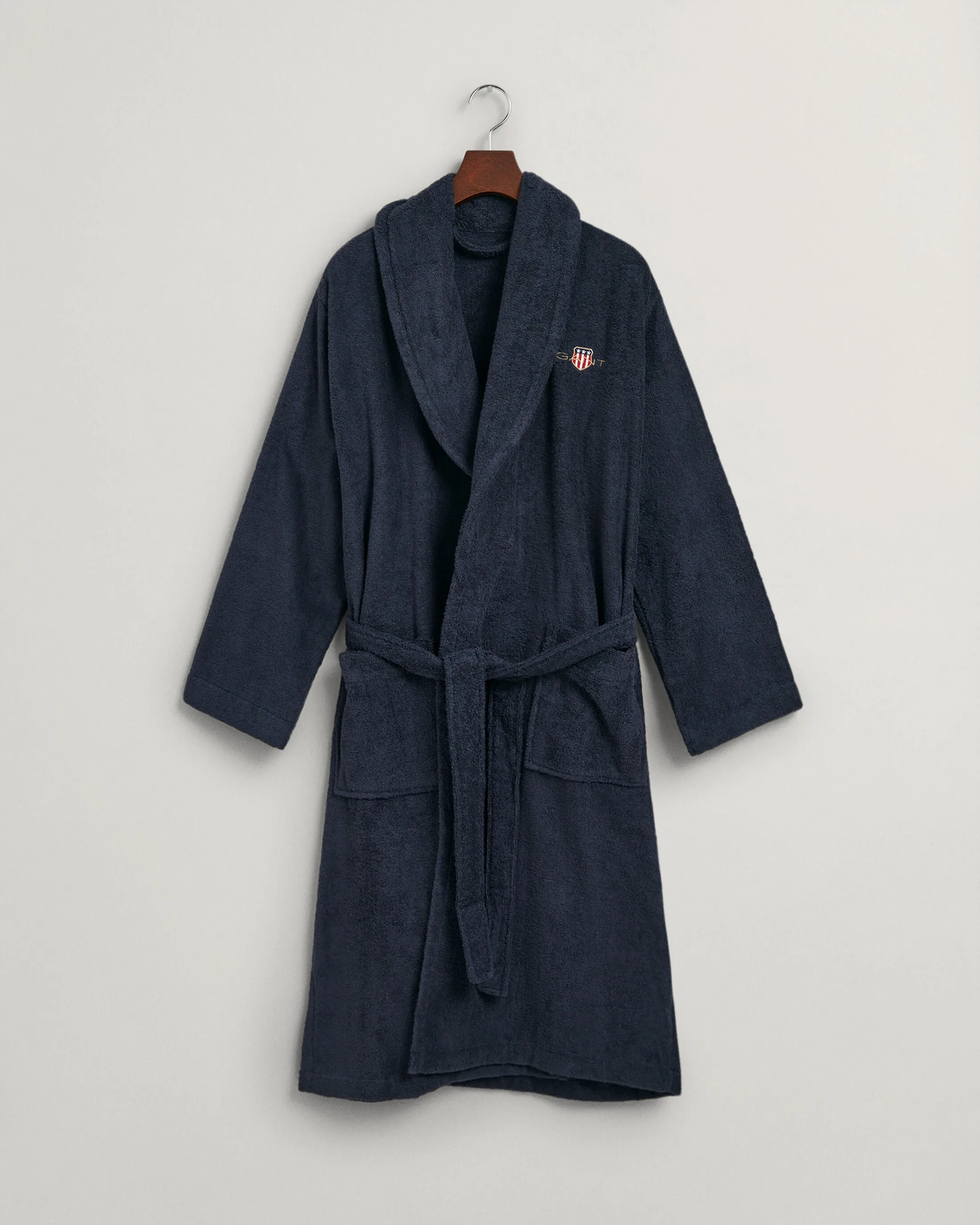 GANT ARCHIVE SHIELD TERRY Unisex Bathrobe Evening Blue