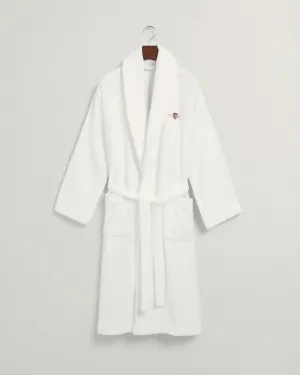 GANT ARCHIVE SHIELD TERRY Unisex Bathrobe White