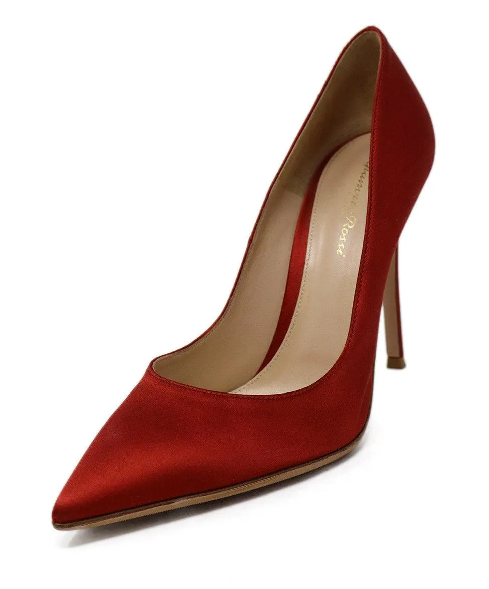 Gianvito Rossi Red Satin Heels sz 10