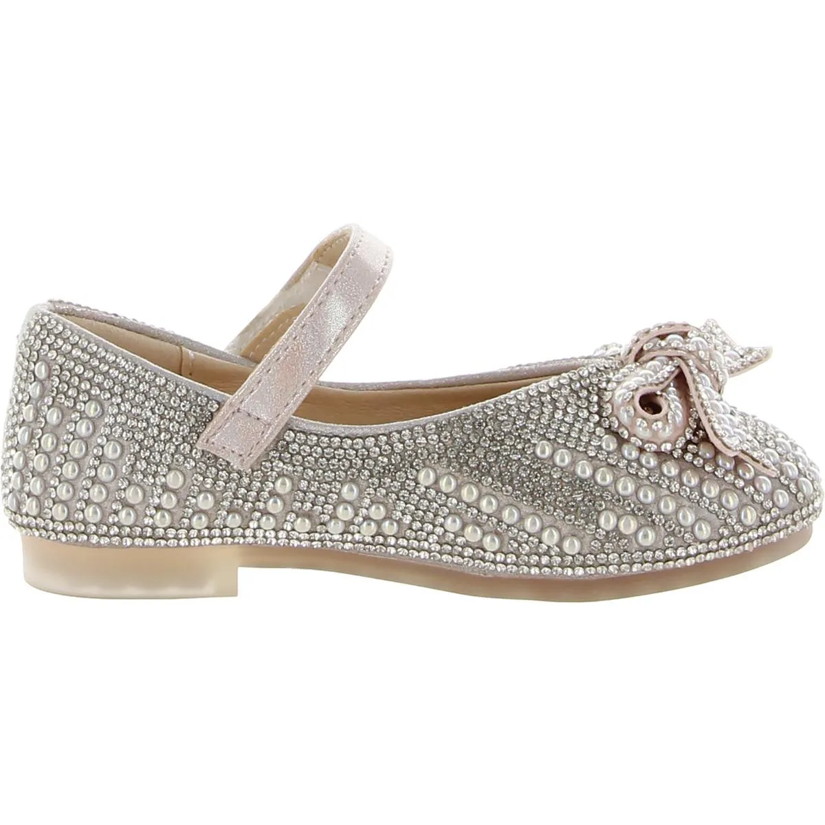 Girls Embellished Bow Mary Janes