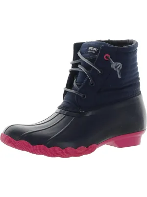 Girls Faux Leather Ankle Winter & Snow Boots