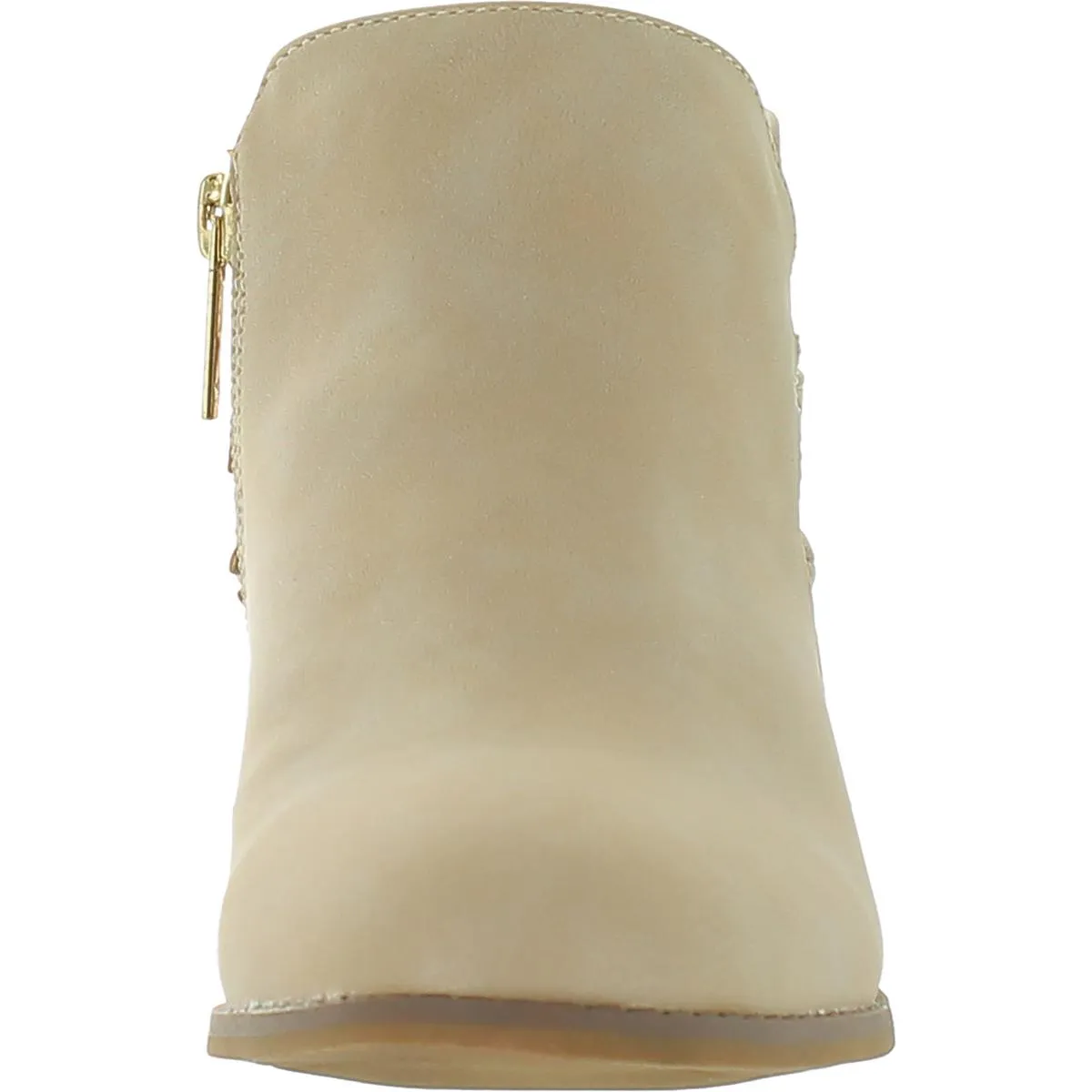 Girls Leather Round Toe Booties