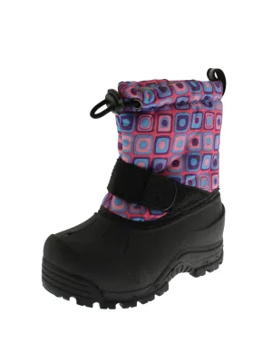 Girls Plush Pattern Snow Boots