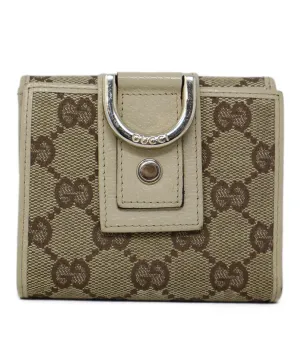 Gucci Beige & Ivory Monogram Canvas Wallet