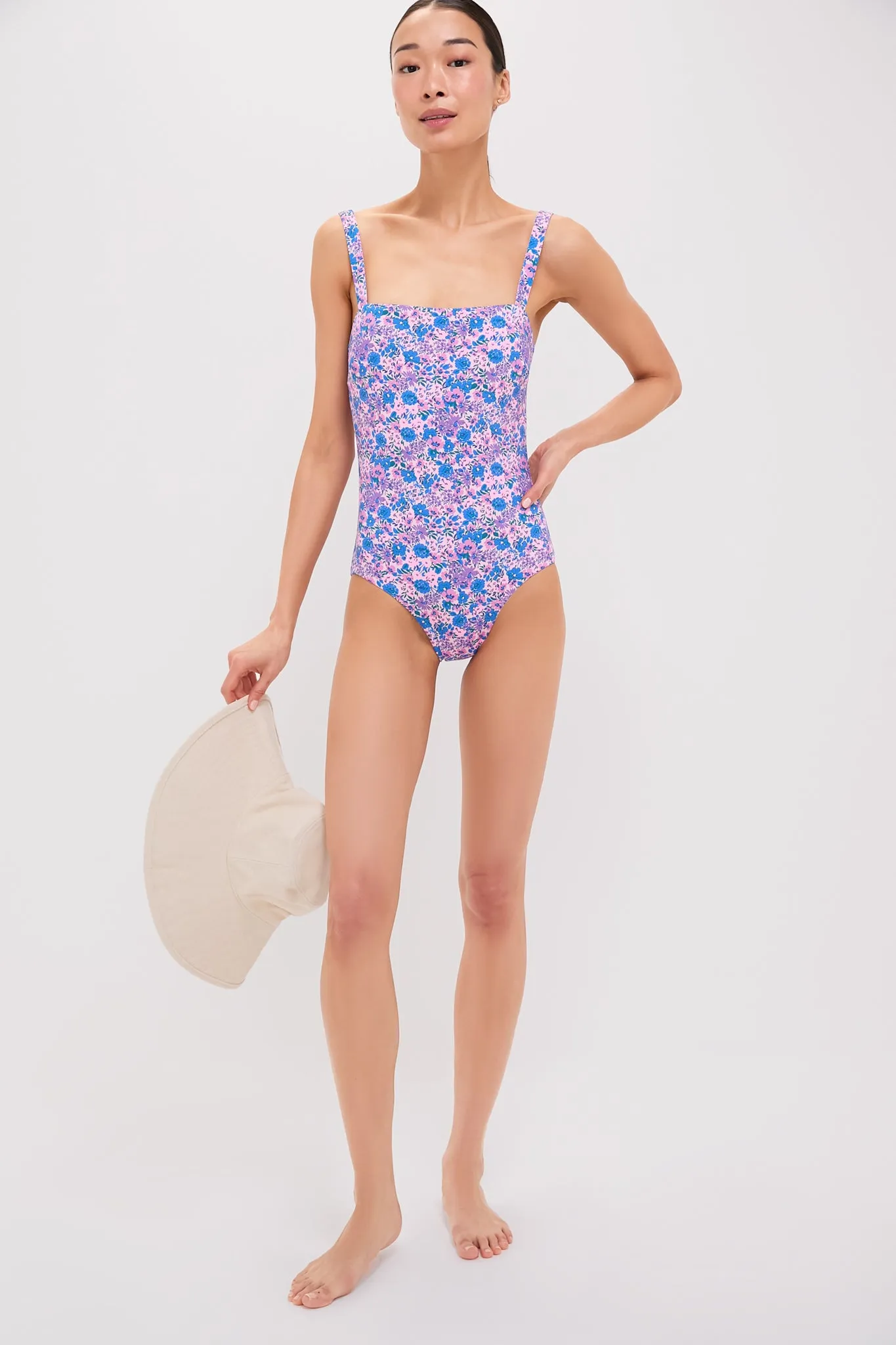 Helen Floral Square Neck One Piece