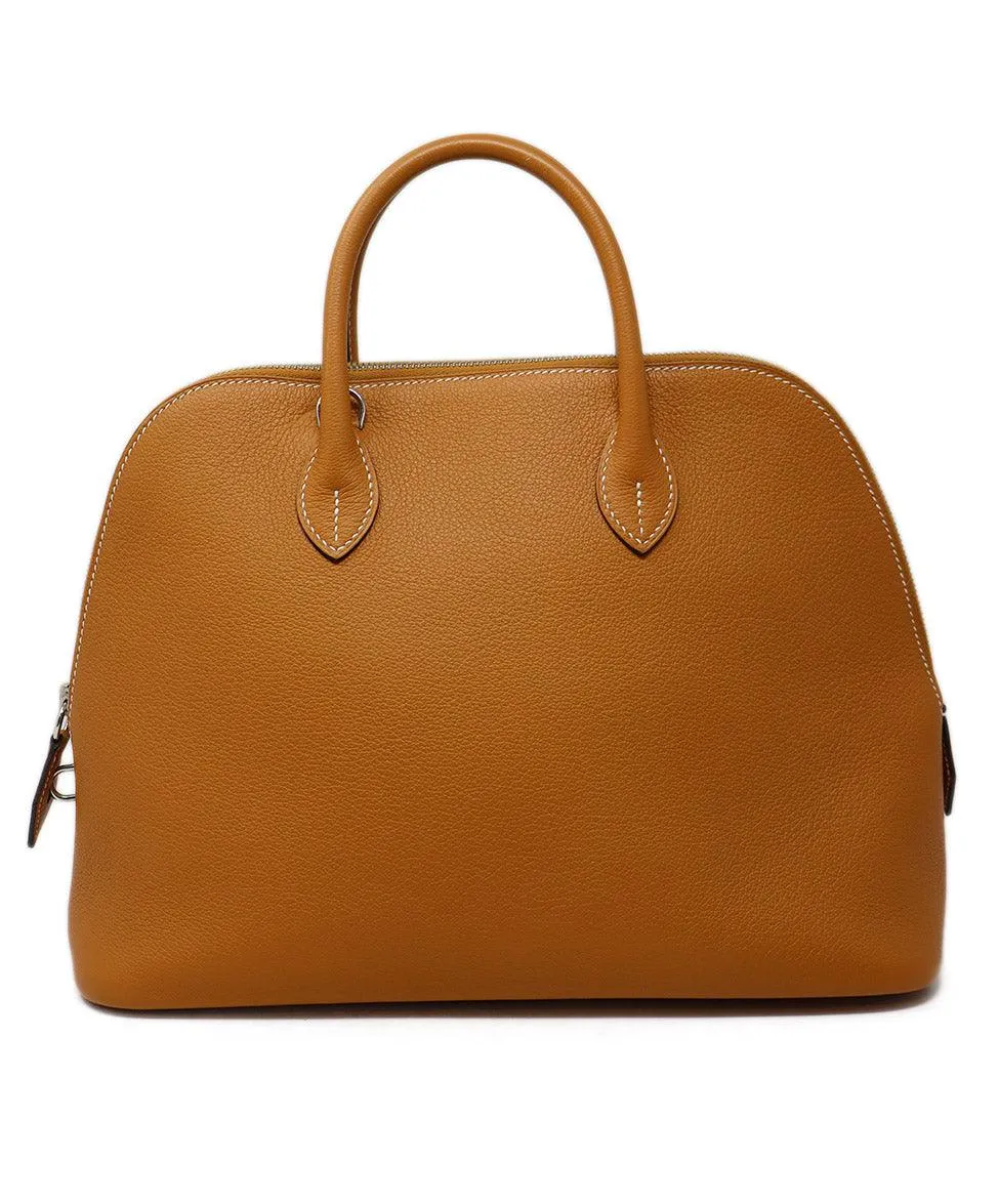 Hermes 2017 Gold Togo Leather Bolide 31 Bag