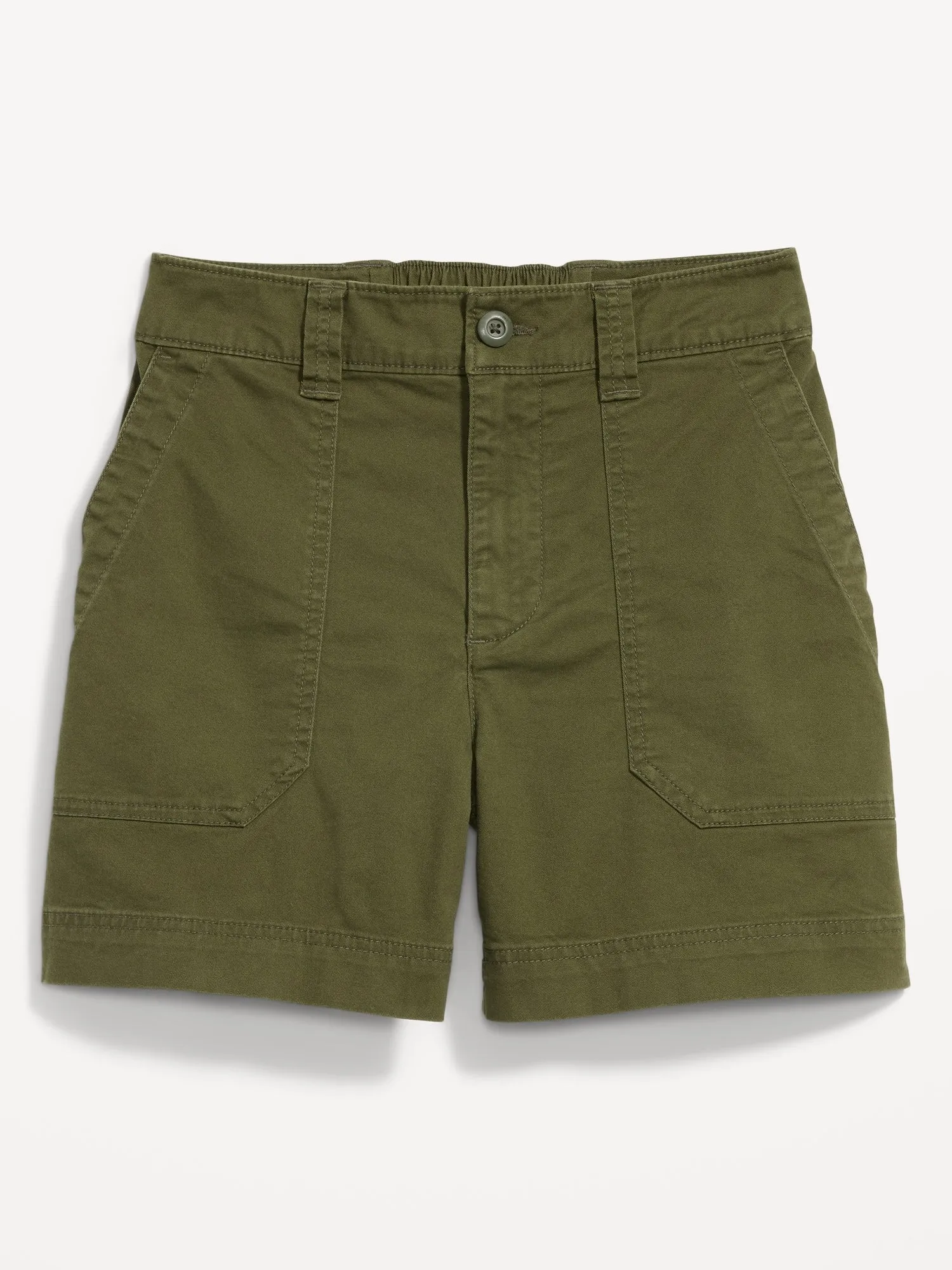 High-Waisted OGC Utility Chino Shorts for Women -- 5-inch inseam