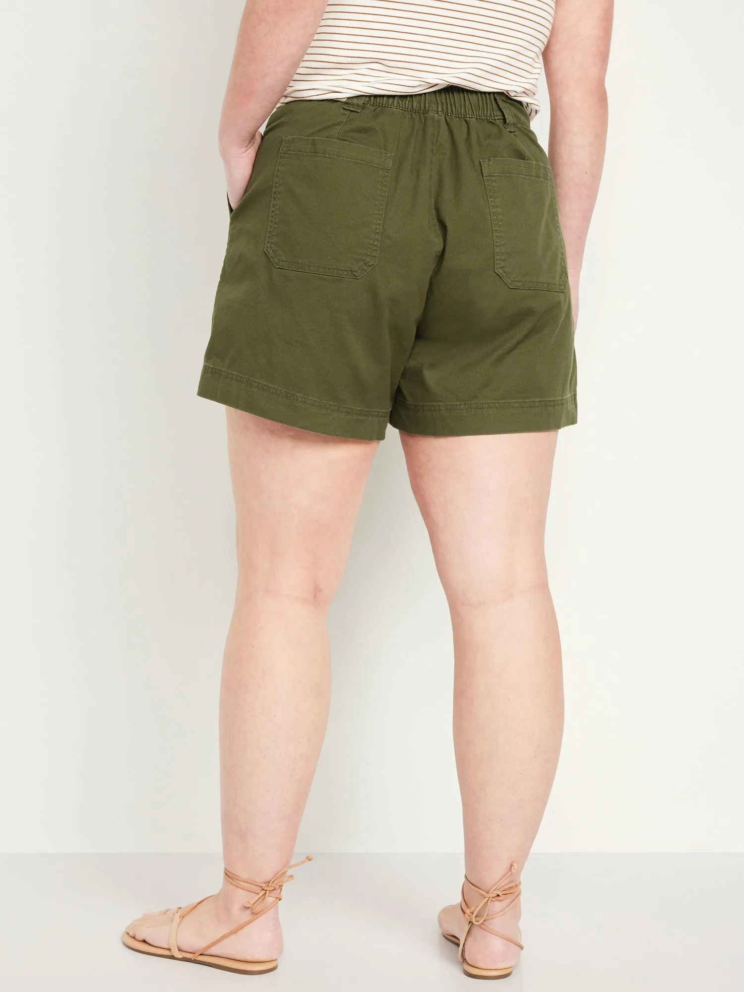 High-Waisted OGC Utility Chino Shorts for Women -- 5-inch inseam