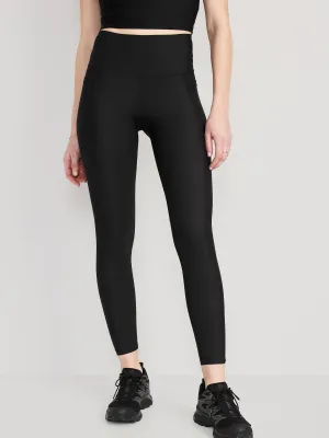 High-Waisted PowerSoft 7/8-Length Side-Pocket Leggings For Women