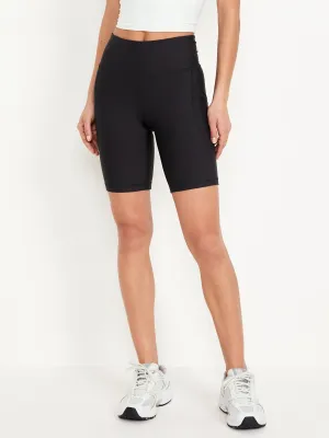 High-Waisted PowerSoft Biker Shorts for Women -- 8-inch inseam