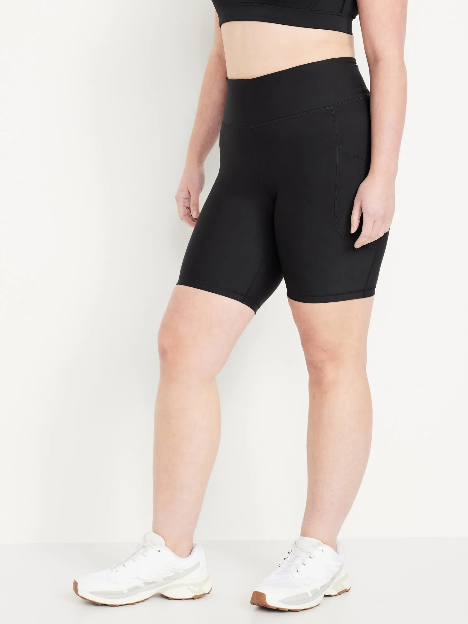 High-Waisted PowerSoft Biker Shorts for Women -- 8-inch inseam