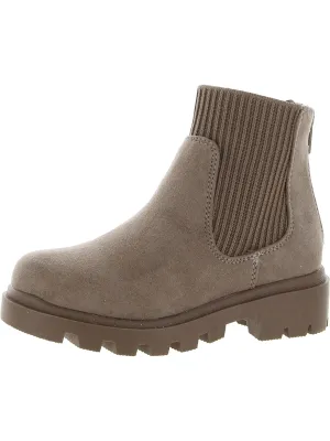 J-Hutch Girls Faux Suede Chelsea Ankle Boots