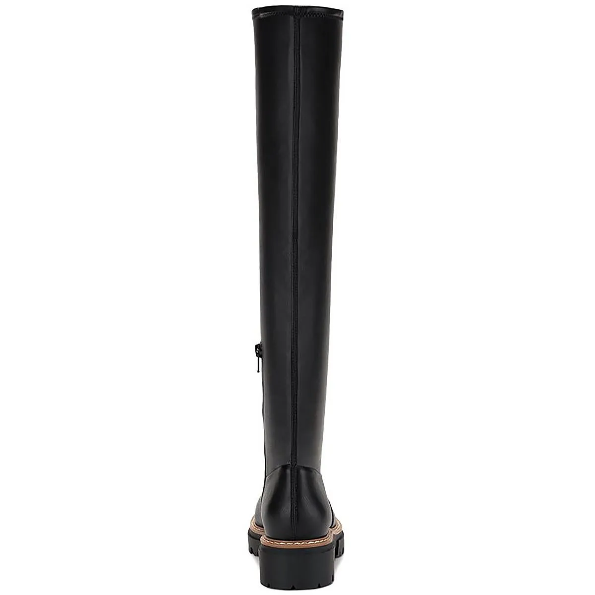 Jacksonn Womens Faux Suede Lug Sole Over-The-Knee Boots