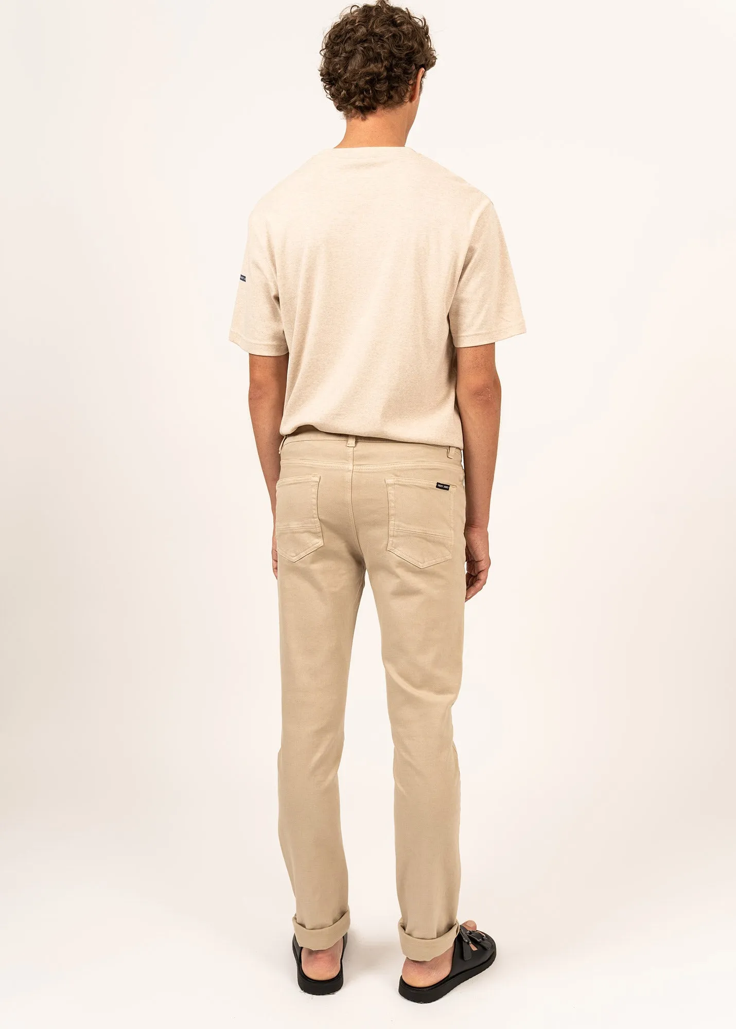 Jean en maille Jasper - coupe confort, en coton mlang (PLAGE)