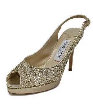 Jimmy Choo Gold Sequin Heels sz 6.5