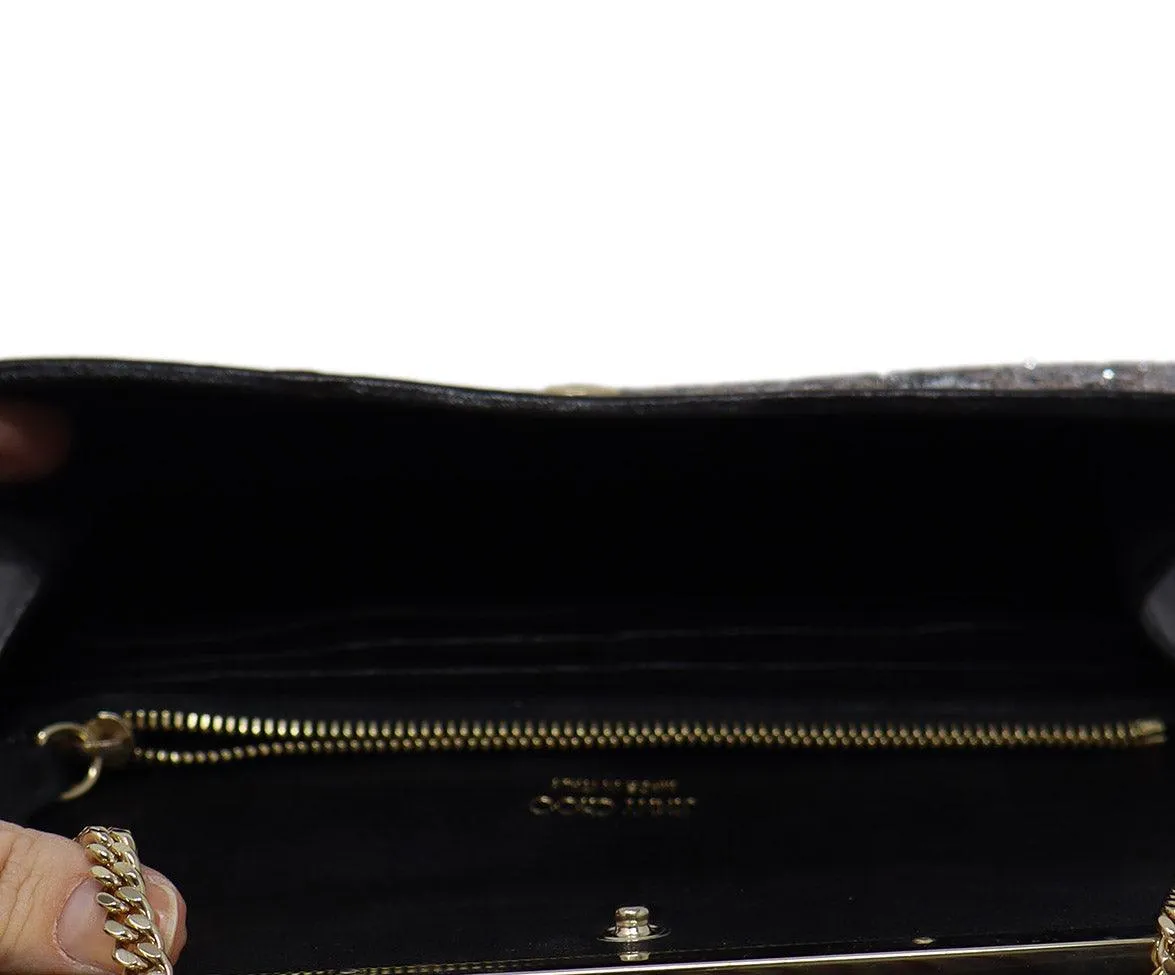 Jimmy Choo Metallic Glitter Clutch