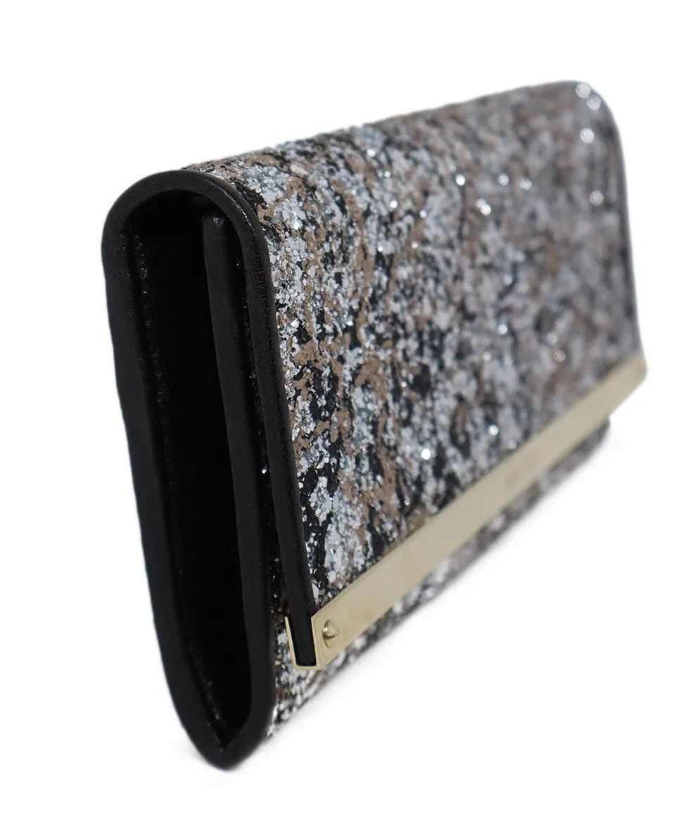 Jimmy Choo Metallic Glitter Clutch