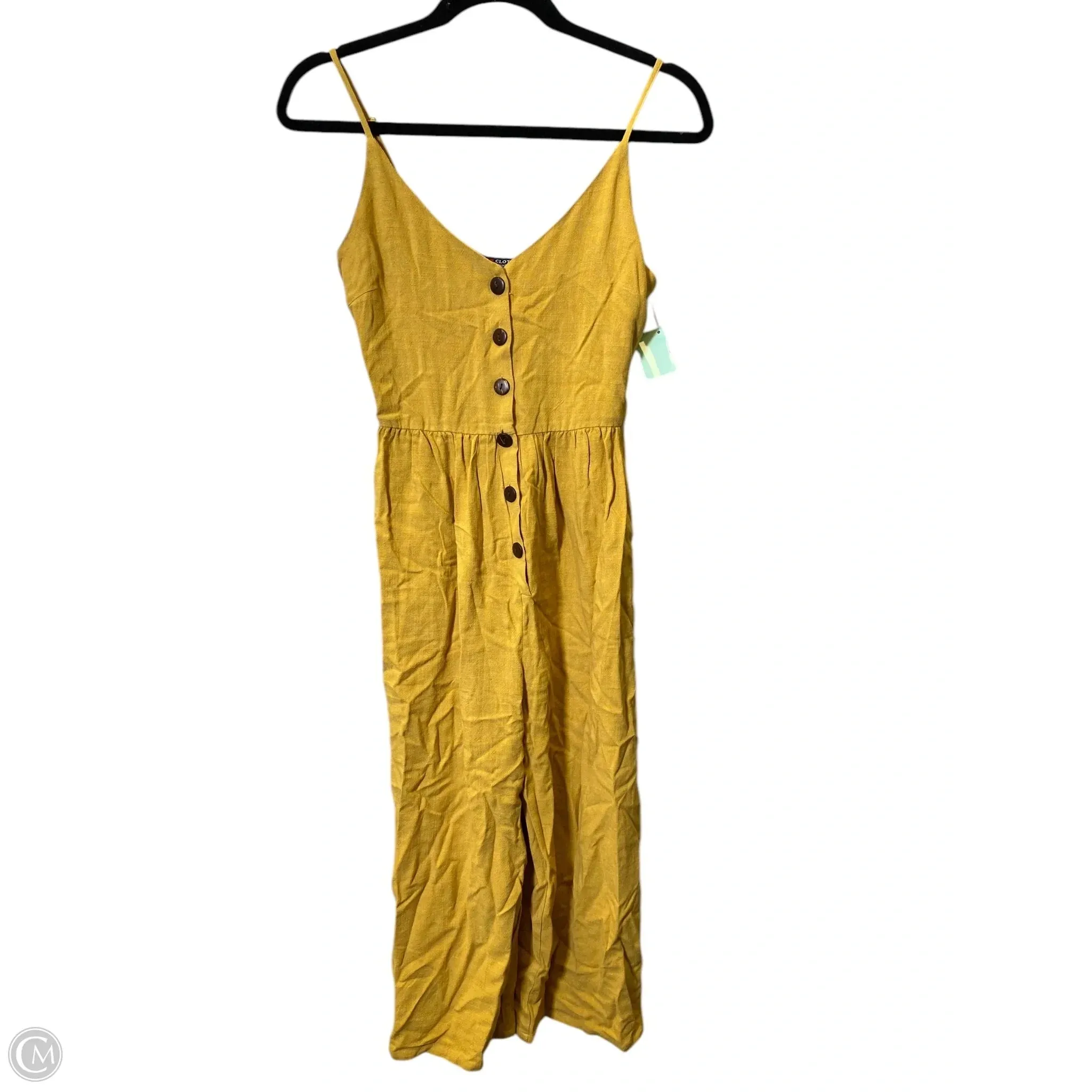 Jumpsuit By One Clothing In Yellow, Size: Xs