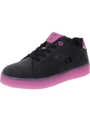 Kommodor Girls Faux Leather Low Top Light-Up Shoes