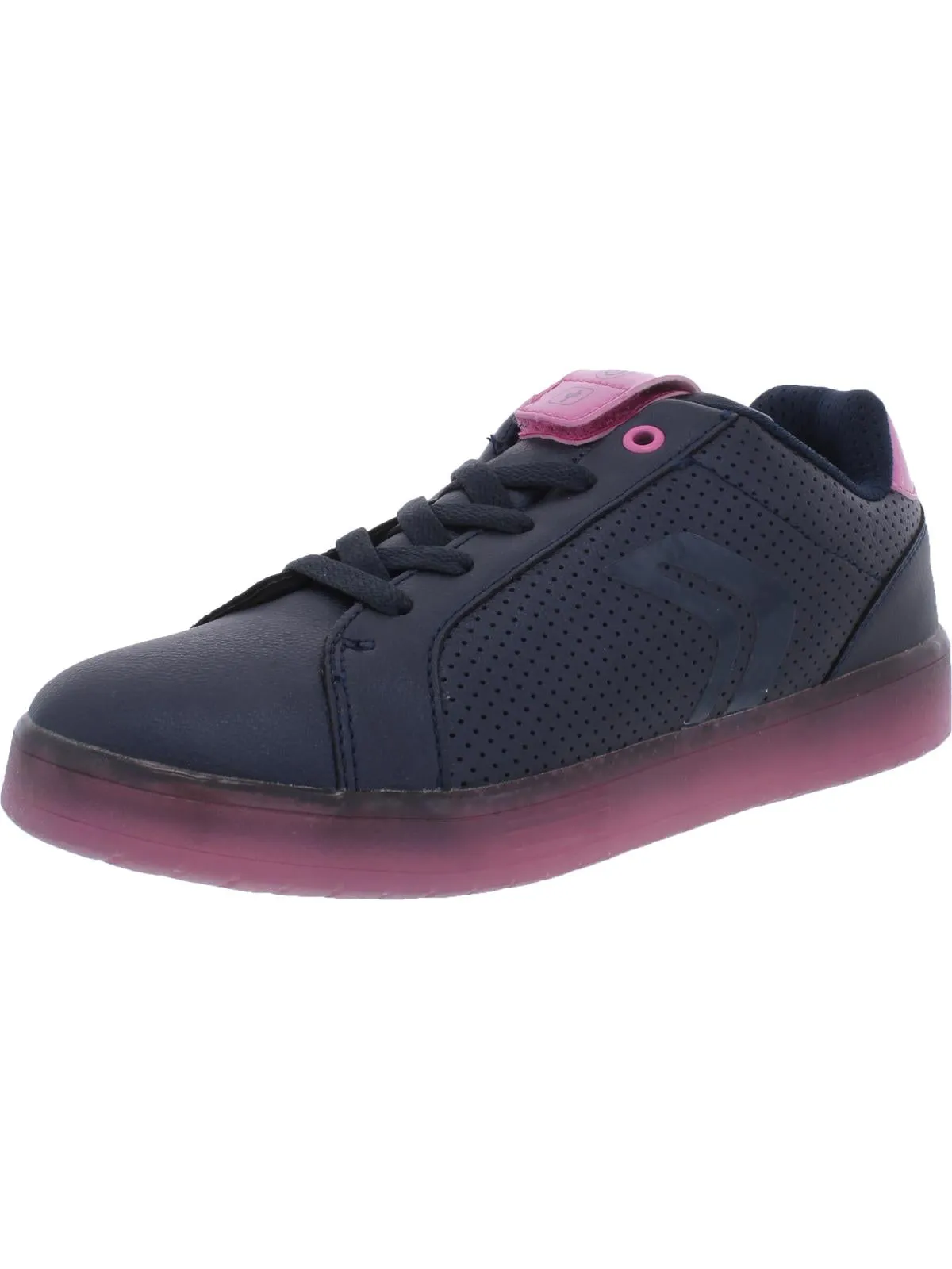 Kommodor Girls Faux Leather Low Top Light-Up Shoes