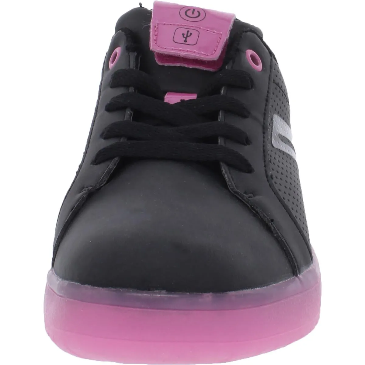Kommodor Girls Faux Leather Low Top Light-Up Shoes