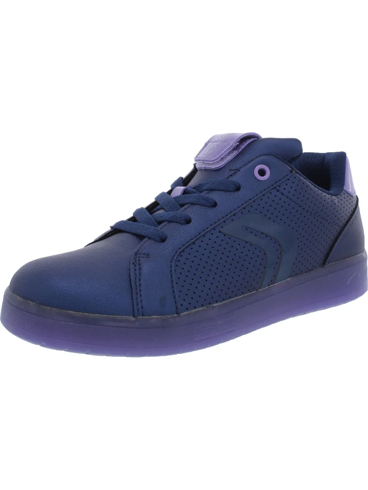 Kommodor Girls Faux Leather Low Top Light-Up Shoes