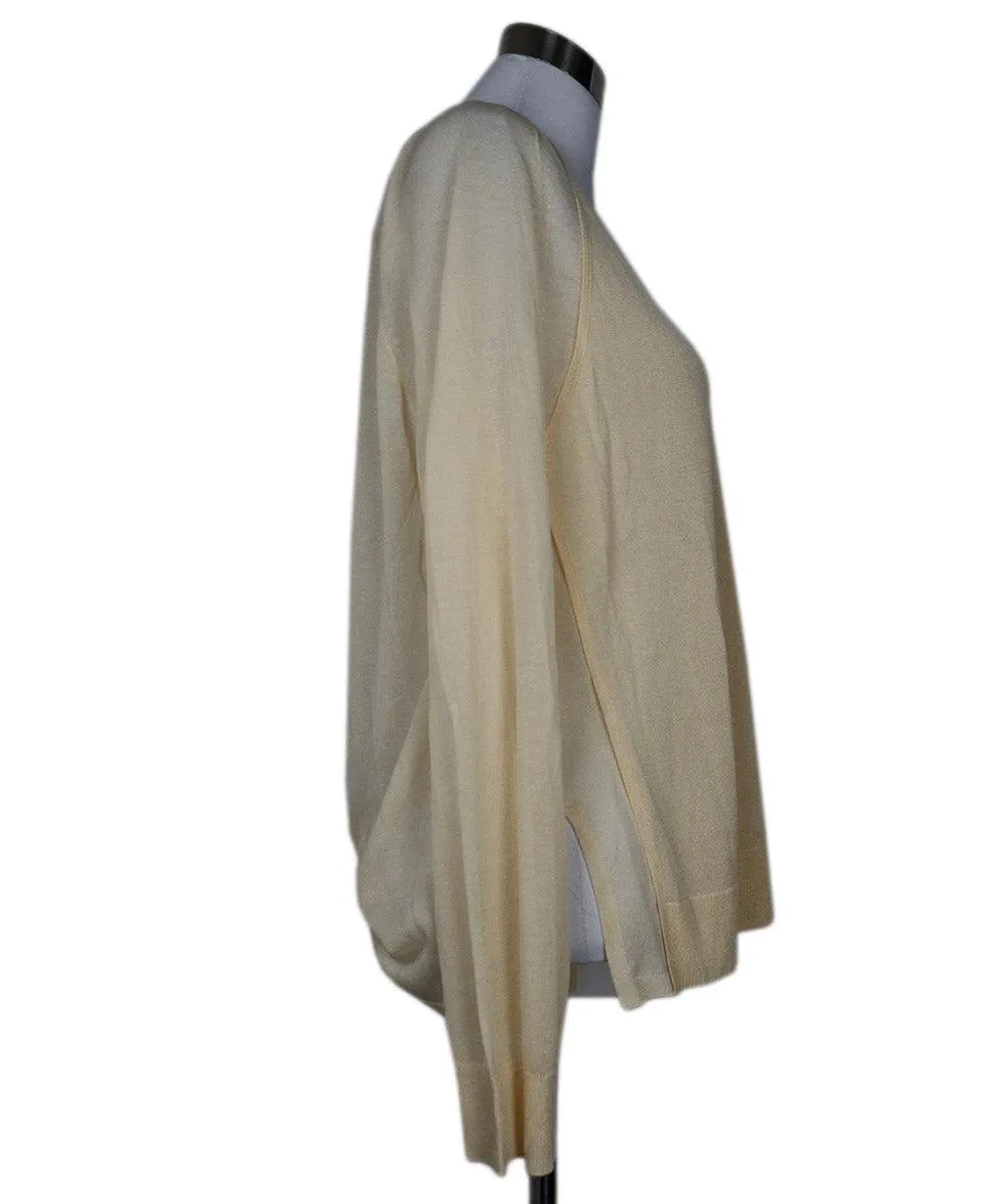 Lafayette Cream Cardigan Sweater sz 10