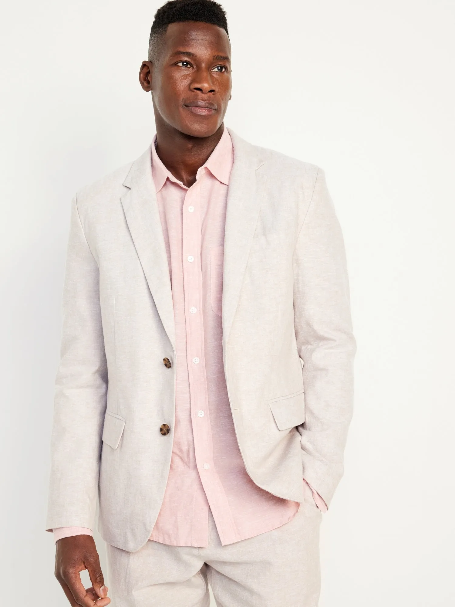 Linen-Blend Blazer for Men