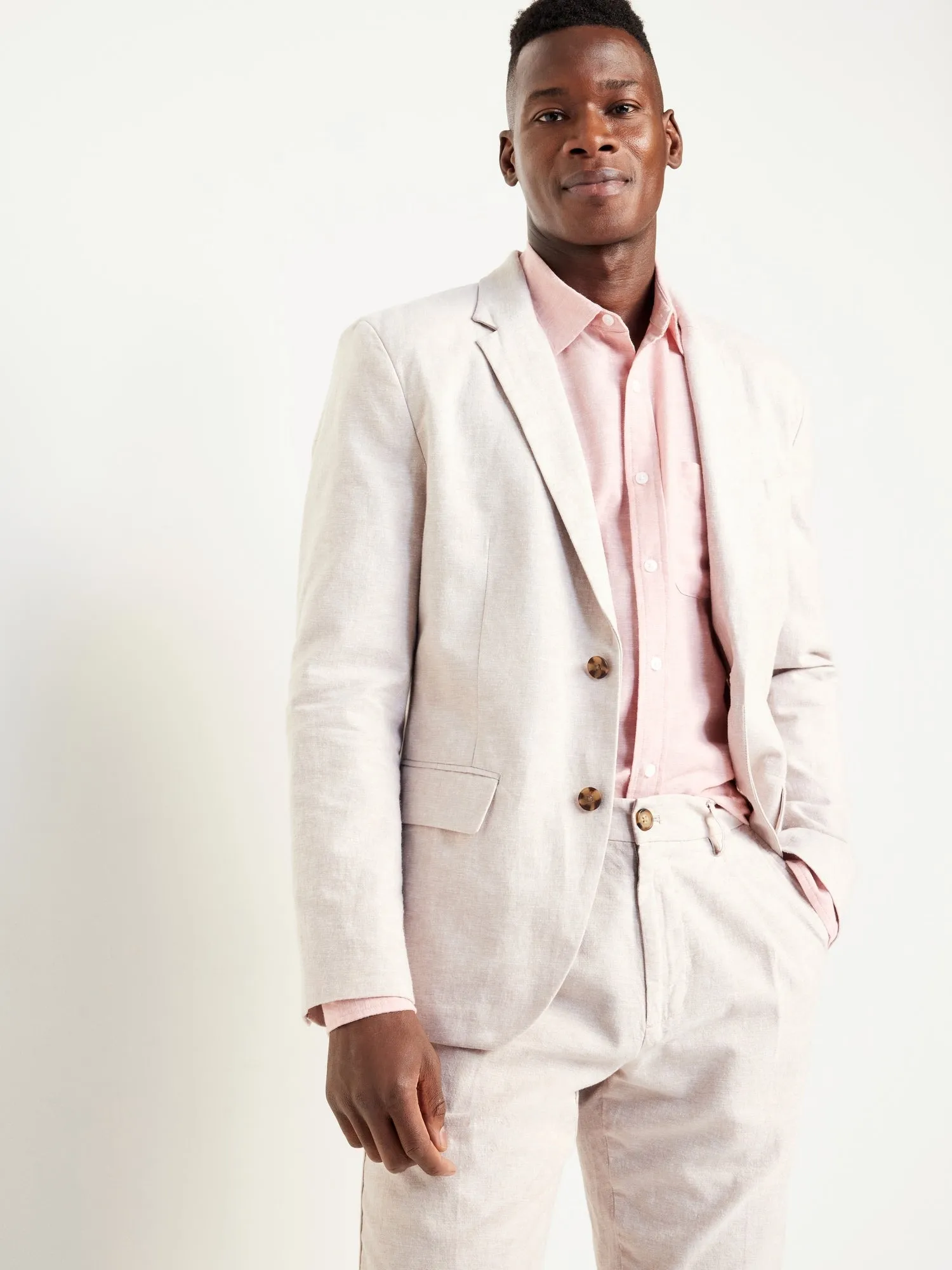 Linen-Blend Blazer for Men