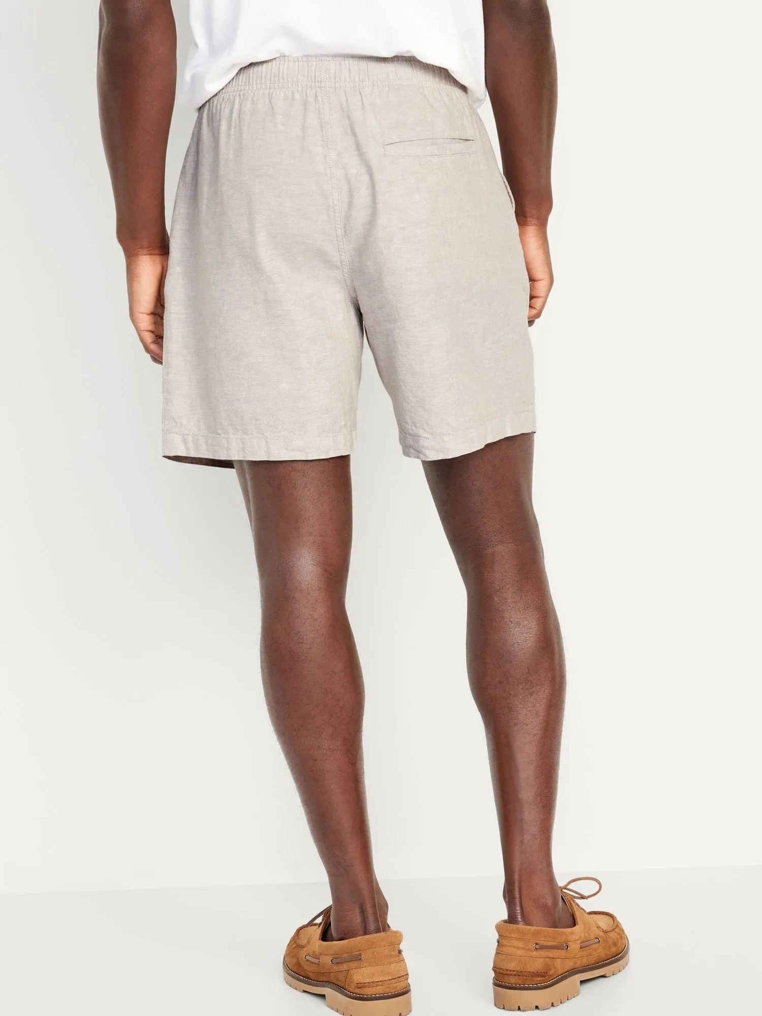 Linen-Blend Jogger Shorts for Men -- 7-inch inseam
