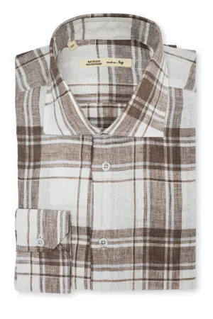 Linen Plaid Sport Shirt