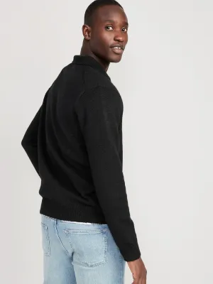 Long-Sleeve Polo Pullover Sweater for Men Old-Navy