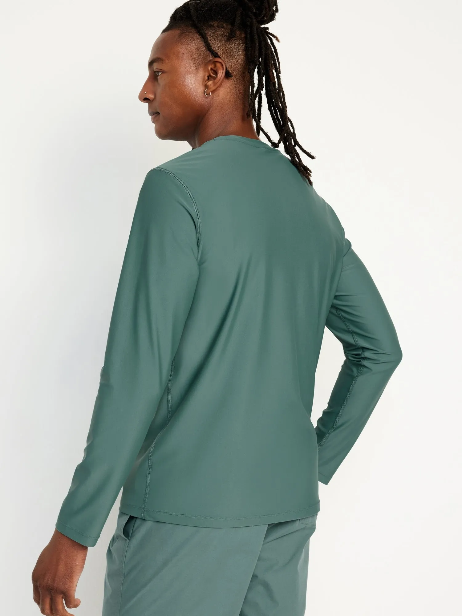 Long-Sleeve Rashguard Swim Top for Men