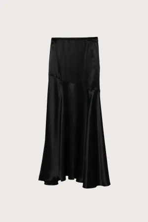 Long Slit Bias Cut Skirt