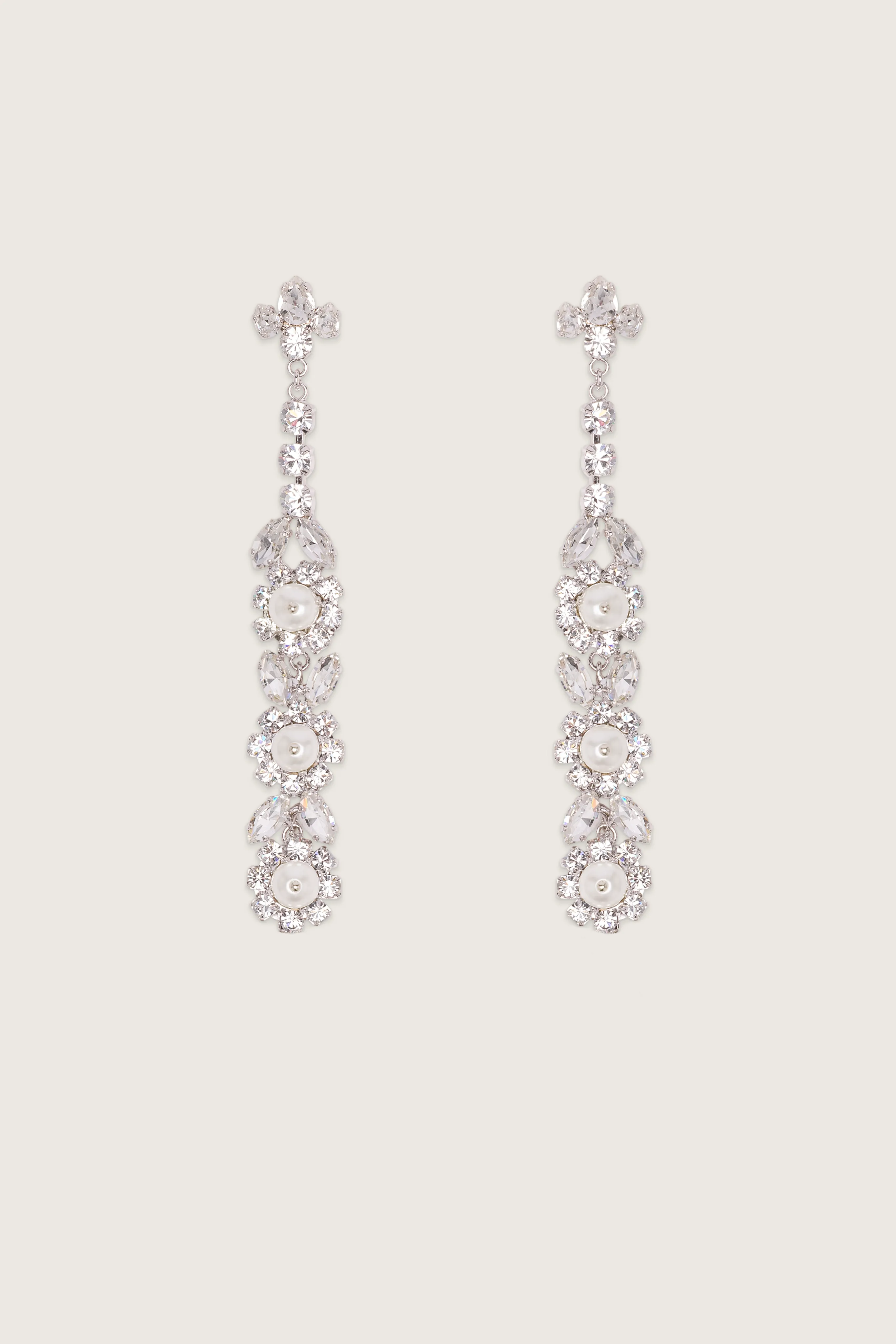 Long Victorian Daisy Floret Earrings